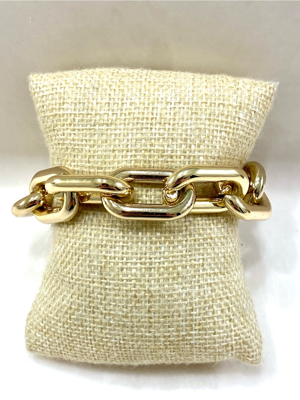 J. Crew Shiny Gold Oversized Link Bracelet - Picture 4 of 7